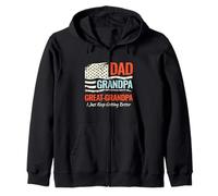 Regalo per papà e nonno, con scritta "I Just Keep Getting Better" Felpa con Cappuccio