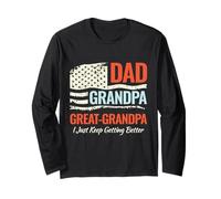 Regalo per papà e nonno, con scritta "I Just Keep Getting Better" Maglia a Manica
