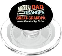 Regalo per papà e nonno, con scritta "I Just Keep Getting Better" PopSockets PopGrip per MagSafe