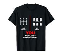 Regalo per papà e papà, camionista, camion, autostrada, strada Maglietta