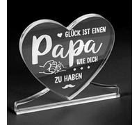 Regalo per papà, regalo di figlia figlio, targa acrilica a forma di cuore, regalo per compleanno, festa del papà, regalo di compleanno per papà, regalo di compleanno per papà, regalo di compleanno per
