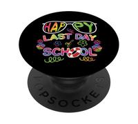 Regalo per studenti di fine anno con scritta "Happy Last Day Of School" (lingua italiana non garantita) PopSockets PopGrip Adesivo