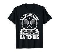 Regalo per Tennisti Il Vecchio con Racchetta da Tennis Maglietta