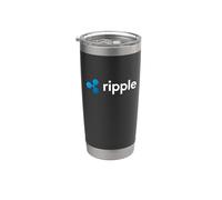 Regalo per trader di criptovalute con logo Ripple XRP per il Bicchiere termico in acciaio inox doppia parete