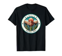 Regalo per un viaggio in famiglia al Glacier National Park Montana Maglietta