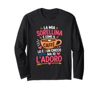 Regalo per Una sorellina Speciale e per Chi AMA Il caffè Maglia a Manica