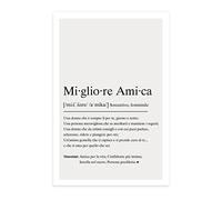Regalo per un'amica speciale. Idea regalo amica, Arredamento Casa Ufficio Soggiorno Salotto Cucina, Poster in carta glossy premium (29.7x42 cm)