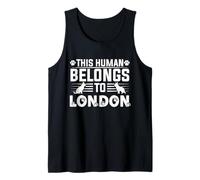 Regalo Personalizzato con Nome del Cane Londra This Human Belongs To a Canotta