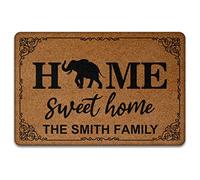 Regalo Personalizzato Per Gli Amanti Degli Elefanti Tappetini Porta Dingresso Divertenti Tappetino Da Bagno Antisporco Zerbino Di Benvenuto Per Soggiorno Balcone Camera Letto 40X60Cm