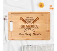 Regalo personalizzato per la grigliata del nonno, regalo personalizzato per la festa del papà per il papà, tagliere per barbecue, perfetto regalo per uomini, papà, suocero, marito