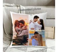 Regalo personalizzato per uomo, 1 regalo conveniente e personalizzato per coppie/famiglie, questo cuscino da tiro stampato lavabile è perfetto da conservare come ricordo. Supporta la stampa fotografic