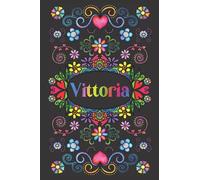 REGALO PERSONALIZZATO PER VITTORIA: Bellissimo Diario Foderato Per Nome Di Vittoria