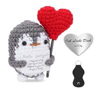 Regalo positivo pinguino - Regalo ideale per lui e per lei, regalo d'amore per uomini, regalo di compleanno originale per marito - Regalo dolce e ispiratore per il partner