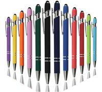Regalo pratico, penna a sfera con punta stilo per una scrittura fluida nei colori dell'arcobaleno, compatibilità universale con design 2 in 1 per