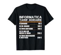 Regalo Programmatore Informatico Tariffa Orario Maglietta