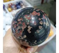 Regalo Reiki con asta for scultura in cristallo con sfera di pietra naturale di fiori di prugna decorazione della stanza (Size : 500-600g)