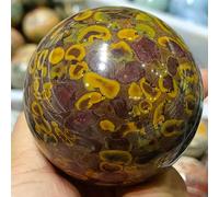Regalo Reiki con sfera di quarzo cristallo di pietra naturale AZO decorazione della stanza (Size : 450-500g)