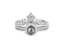 Regalo romantico lingue ti anello I signore 100 in uno due anelli di gioielli d'amore Anelli Piercing Anelli Anelli, Taglia unica, Copper, Nessuna pietra preziosa