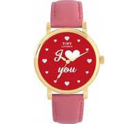Regalo rosso I Love You per signore e signori, due misure 38 e 42 mm, ampia scelta di design, quadrante disegnato a mano e assemblato nel Regno Unito, accurato orologio giapponese con movimento al quarzo