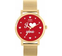 Regalo rosso I Love You per signore e signori, due misure 38 e 42 mm, ampia scelta di design, quadrante disegnato a mano e assemblato nel Regno Unito, accurato orologio giapponese con movimento al quarzo