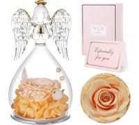 Regalo San Valentino per Lei, Rosa Stabilizzata Vera in Angel Cupola Regalo Donn