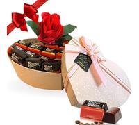 Regalo San Valentino- Scatola a Cuore +18 Pocket Coffe + Rosa Rossa