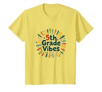 Regalo Scolastico per Il Primo Giorno del Quinto Grado di Quinta elementare Maglietta, Bambini, Limone, 3 Anni