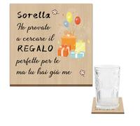 Regalo Sorella Compleanno,Regalo Sorella,Cosa Regalare A Una Sorella,Regalo Per Sorella,Regali Per Sorella,Regali Sorella,Regali Per Sorelle,Sottobicchieri Legno,Regali Donna,Regalo Sorella Natale