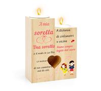 Regalo Sorella,Regalo per Sorella,Portacandele,Regalo per Sorella Natale,Regalo Sorelle,Regalo per Sorella Maggiore,Regalo per la Sorella,Idea Regalo Sorella,Regali Sorella Originali,Sorella Regalo