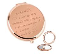 Regalo Sorella,Regalo per Sorella,Specchio Compatto,Idee Regalo Sorella Compleanno,Regali per Sorella,Regali Sorella Originali,Regali Sorella,Regalo Amica Migliore Cognata,Regalo Sorella Natale