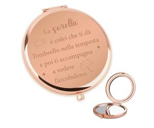 Regalo Sorella,Regalo per Sorella,Specchio Compatto,Idee Regalo Sorella Compleanno,Regali per Sorella,Regali Sorella Originali,Regali Sorella,Regalo Amica Migliore Cognata,Regalo Sorella Natale