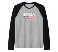 Regalo Souvenir Harlem New York Maglia con Maniche Raglan