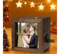 Regalo su ordinazione della scatola di vibrazione della luce di animazione cinematografica, album su misura della manovella con le vostre foto, contenitore di regalo leggero creativo per il matrimonio