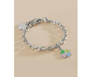 Regalo Superamento Esame Bracciale Sagapò Quadrifoglio Acciaio SHAC56 SHAL23