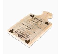 Regalo Tagliere e Sottopentola Dedicato alla Festa della Mamma Utile in legno con stampa su vetro temperato o come regalo alla migliore mamma Mis 12x21 cm Standard