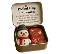 Regalo tascabile per bambola di Natale in feltro - souvenir fatto a mano con biglietto di auguri, incoraggiamento, messaggio d'amore per la famiglia e gli amici, ricordo affascinante