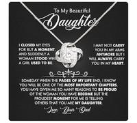 Regalo "To My Daughter", regalo per papà e figlia, collana da papà a mia figlia, regalo di compleanno per figlia di papà, regalo per papà e figlia, con splendida scatola e, Argento sterling, Zirconia