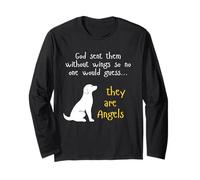 Regalo Tributo Fedele a Forma di Angelo per Amanti dei Cani Maglia a Manica