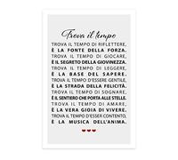 Regalo Trova il tempo, Frase Motivazionale Citazione, Idea Regalo Decorazione da parete speciale, Arredamento Casa Soggiorno Salotto Ufficio Cucina, Poster in carta glossy premium (29.7x42)