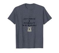 Regalo umoristico con personalità a malapena tollerabile Maglietta, Uomo, Pervinca, 4XL
