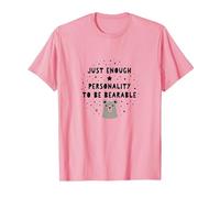 Regalo umoristico con personalità a malapena tollerabile Maglietta, Uomo, Rosa, M