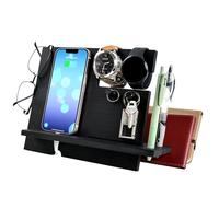Regalo Uomo Compleanno Docking Station in legno per smartphone Supporto portafoglio Supporto orologio Regalo per Uomo Marito Moglie Regalo per Papà Compleanno Festa Del Papà Idea Regalo Regalo Padre