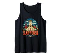 Regalo Vintage Sapporo Giappone Souvenir da Viaggio Canotta