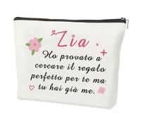 Regalo Zia,Grazie Idee Compleanno Originale Utile Speciale Divertenti 40 50 30 60 Anni Donna San Valentino Natale Pasqua Laurea Amore Regali Per Zia da Nipote Festa Della Donna,Beauty Case