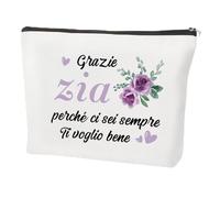 Regalo Zia, Regali Grazie Zia Compleanno Natale Cosmetici Borsa Pochette Originali Pasqua Pensione Anniversario Valentino Festa della Donna Da Nipote