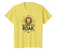 Regalo Zodiacale da Donna Born to Roar Maglietta, Bambini, Limone, 12 Anni