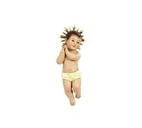 REGALOS LLUNA Statuetta Nino Jesus con corona in metallo, 13 cm