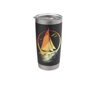 Regata di sloop a vela dal look vintage Bicchiere termico in acciaio inox doppia parete