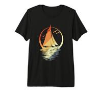 Regata di sloop a Vela dal Look Vintage Maglietta Premium