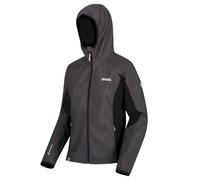 Regatta Arec Ii' Giacca Softshell Stretch Idrorepellente Antivento Con Cappuccio Soft Shell, Donna, Black Marl/Black, 10